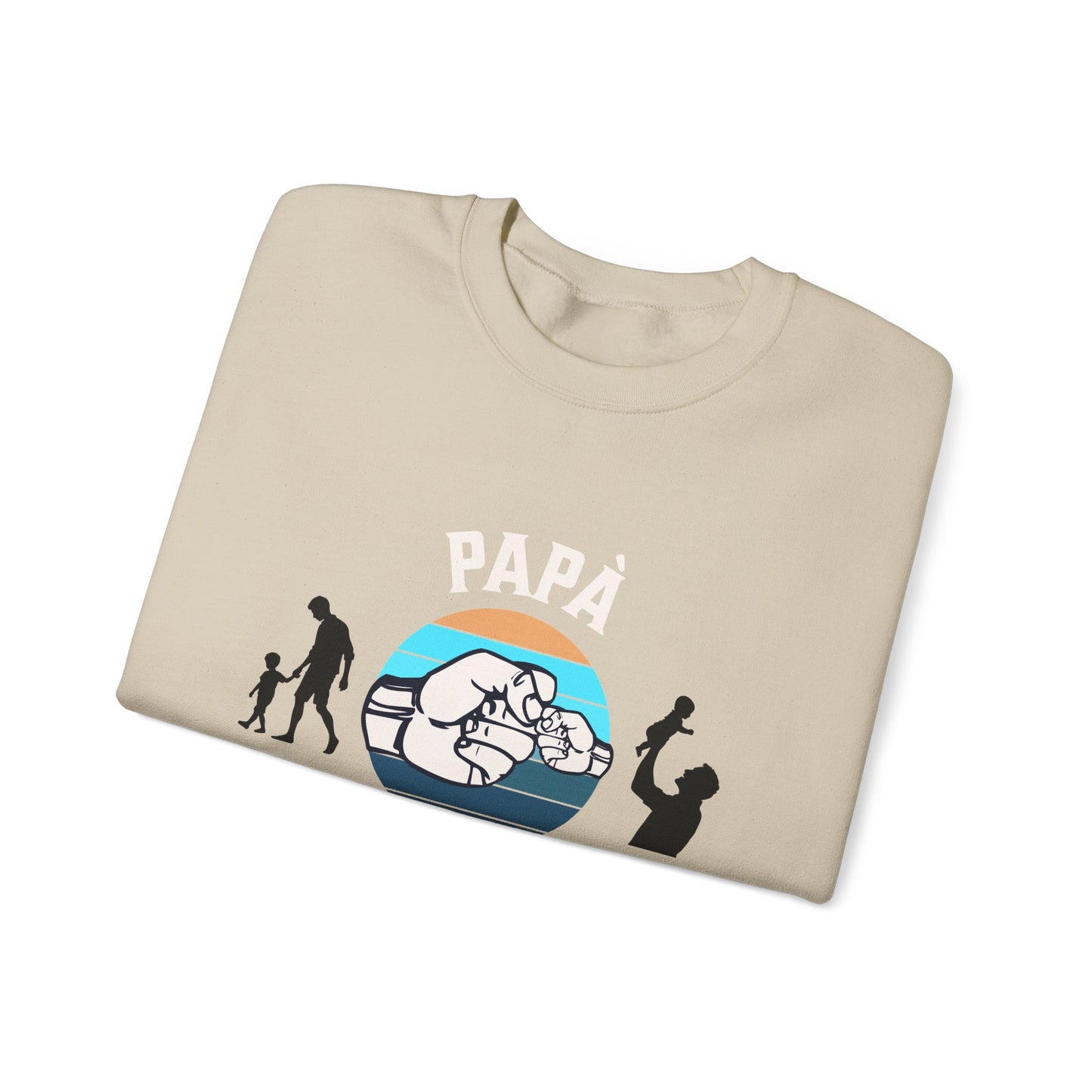 Retro 'Papa Mejor Amigo de Por Vida' Sweatshirt — Vintage Father & Son Fist Bump