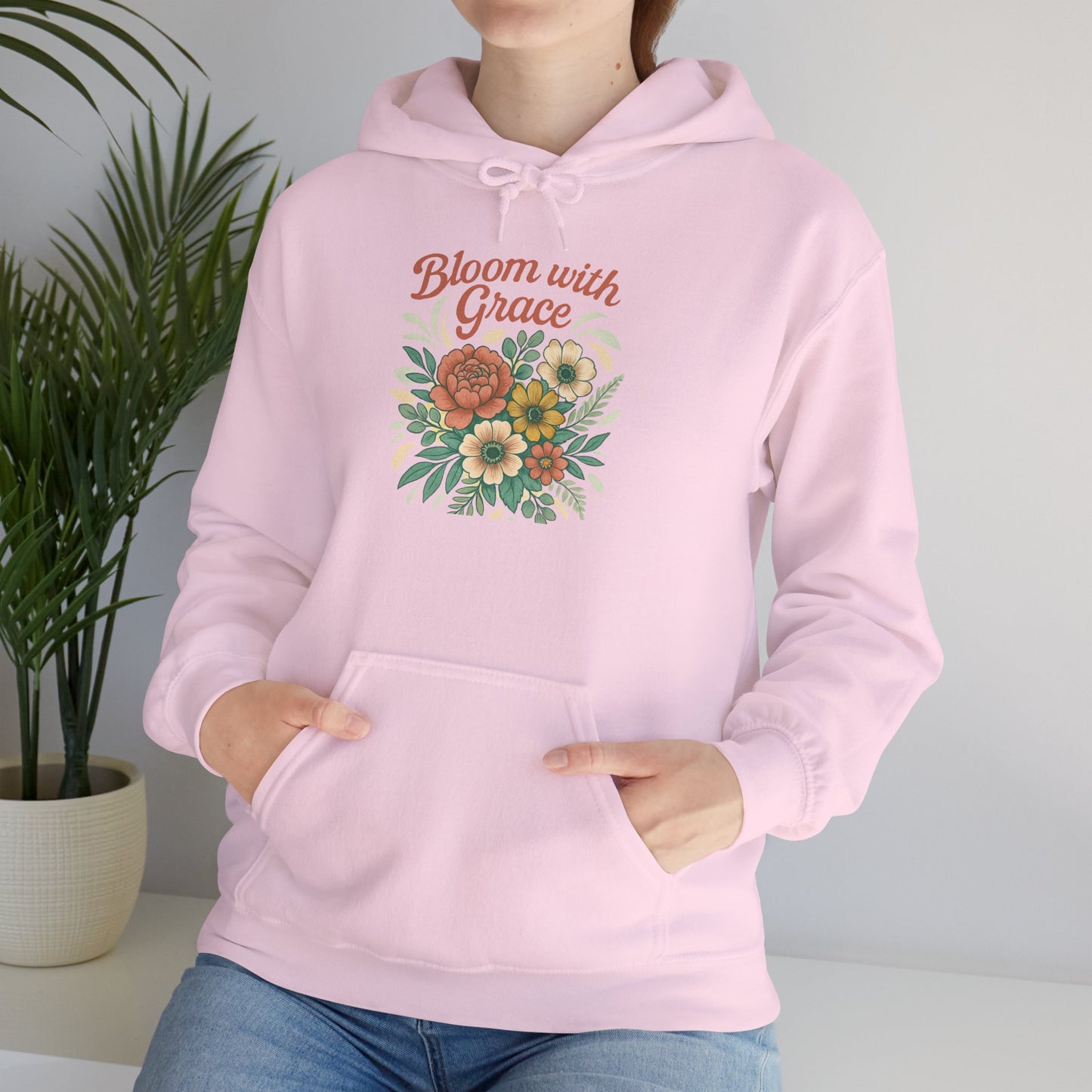Modern Floral Unisex Hoodie Sweatshirt, Cozy Sweater, Great Gift for Women, Women's Winter Fashion, Flower Pattern Top, Gift for Her, Floral