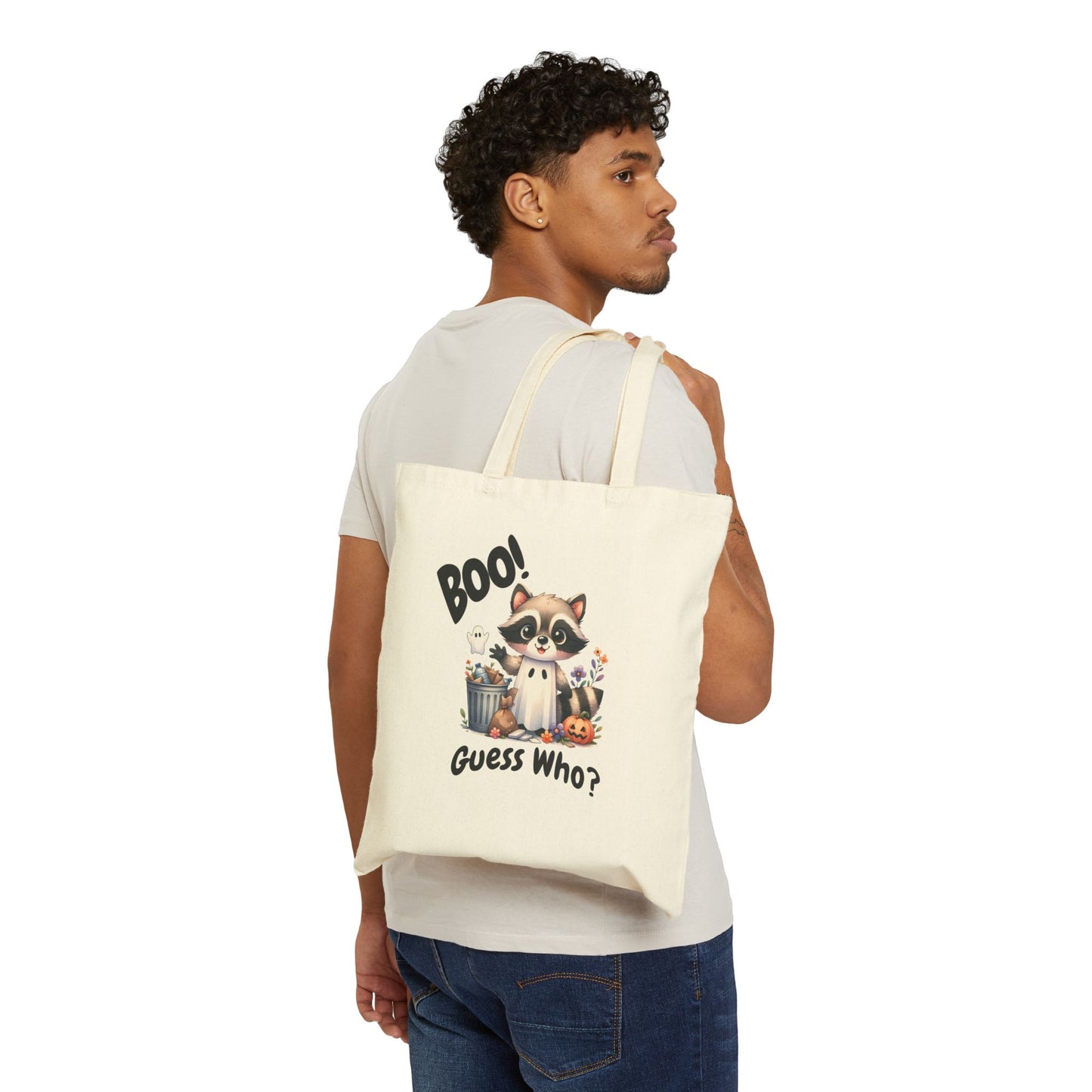 Raccoon Tote Bag, Fun Eco-Friendly Bag for Trick or Treat, Cute Gift for Kids, Back to School Tote, Grocery Bag