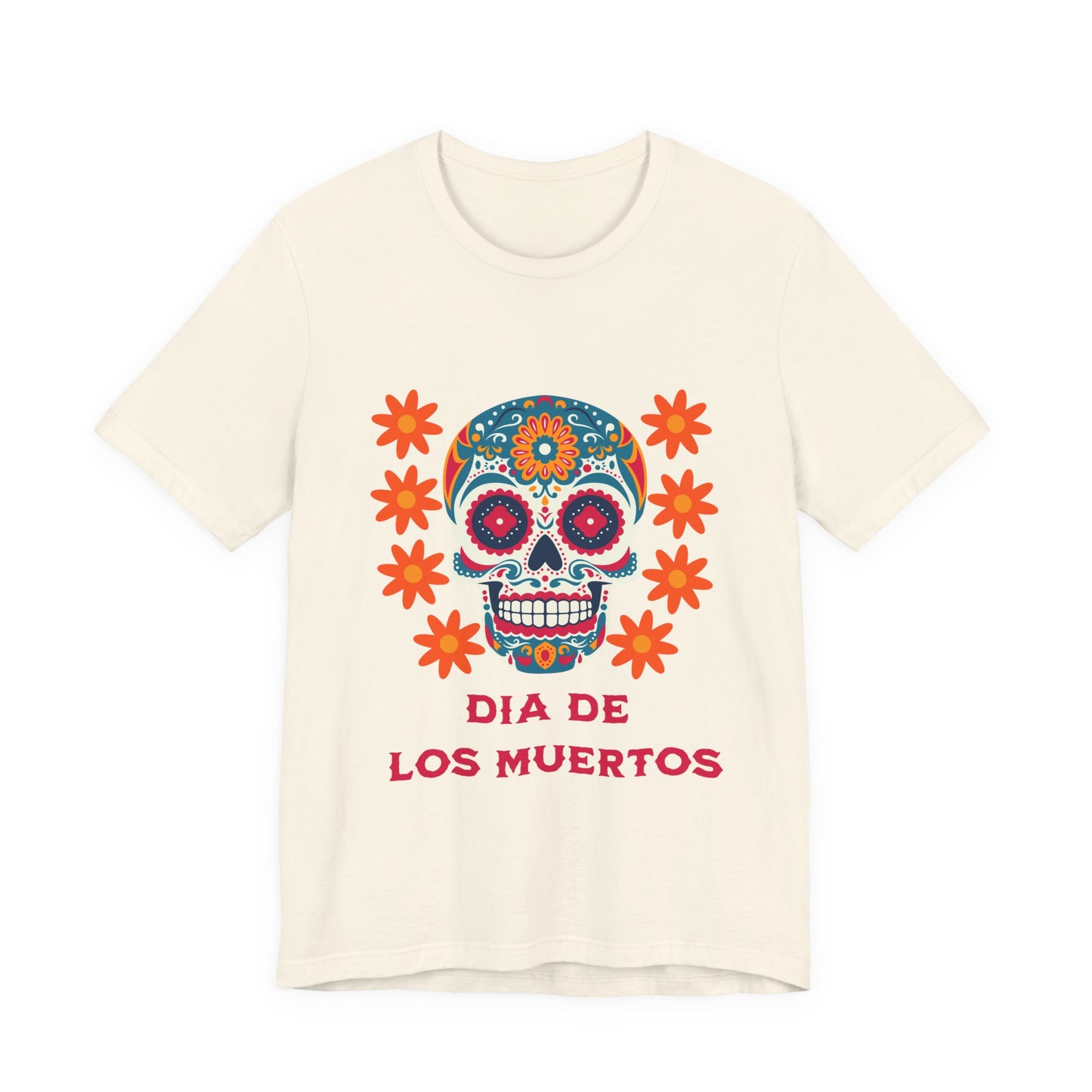 Colorful Día de los Muertos t-shirt, Unisex T-Shirt, Day of the Dead Gift, Festival Attire, Dia de Los Muertos Playera, Skull T-shirt
