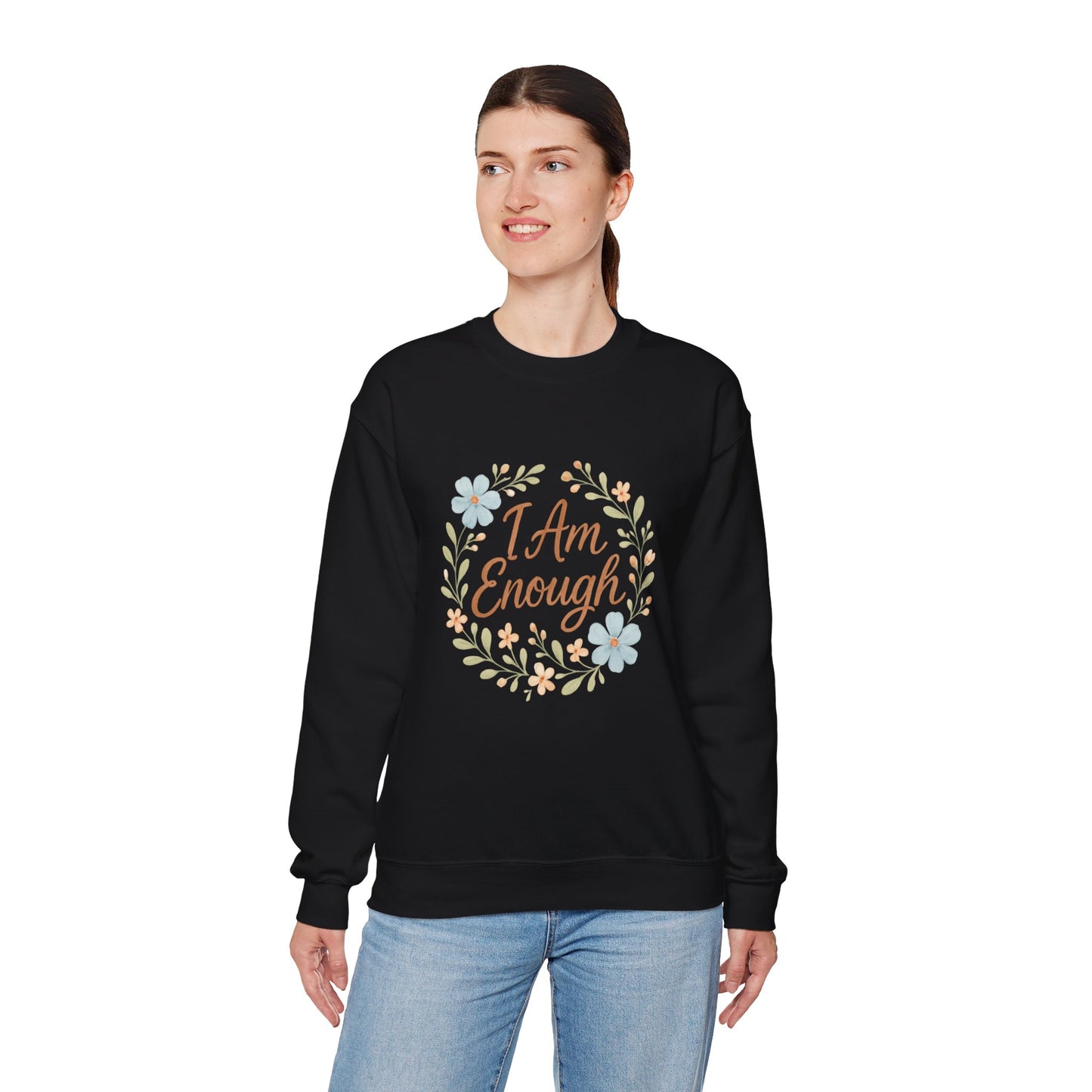 Positive Affirmation sweater, believe in yourself, empowerment message, cozy sweatshirt. Unisex Heavy Blend™ Crewneck Sweatshirt