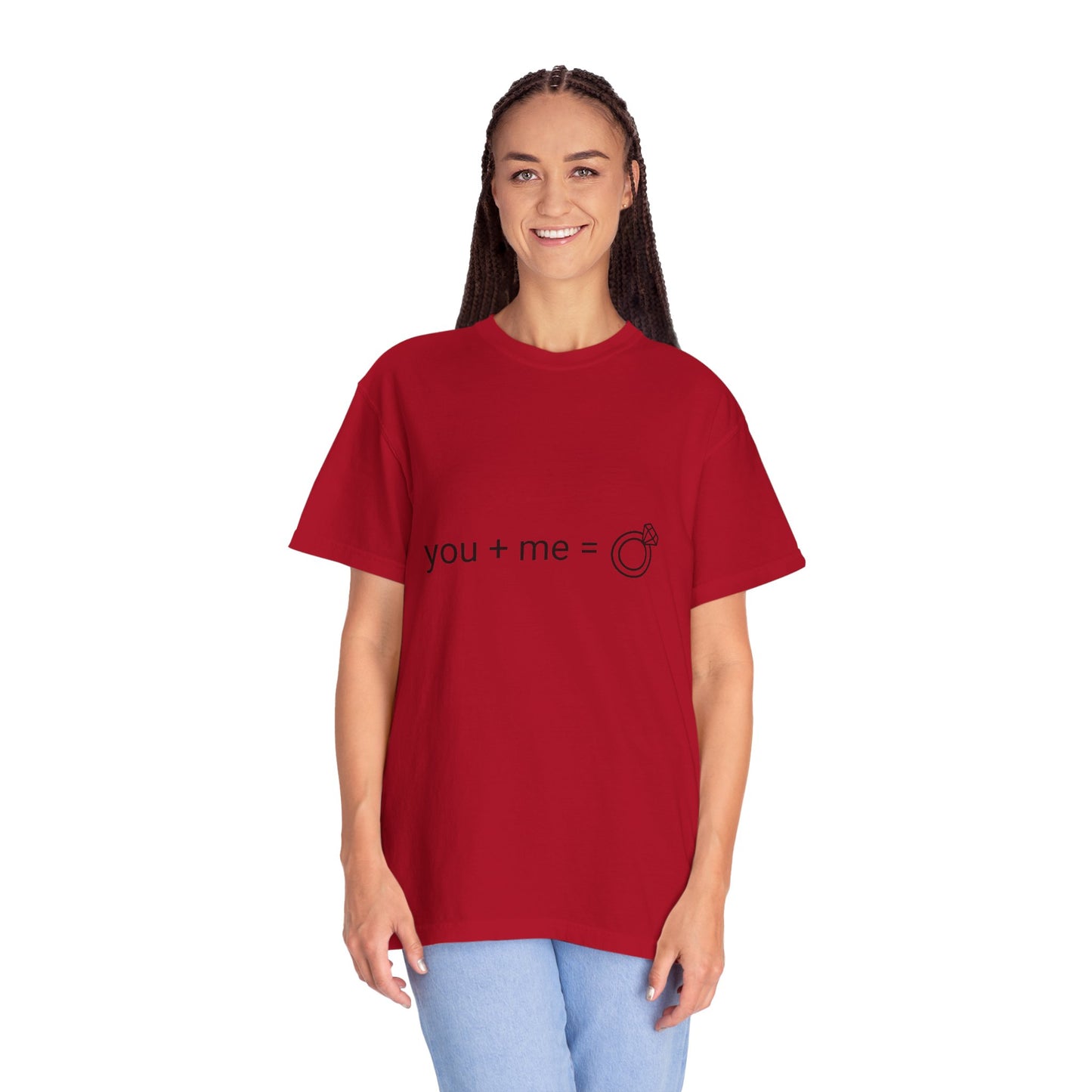 You + Me = Ring Couples T-Shirt — Proposal & Valentine's Day Tee