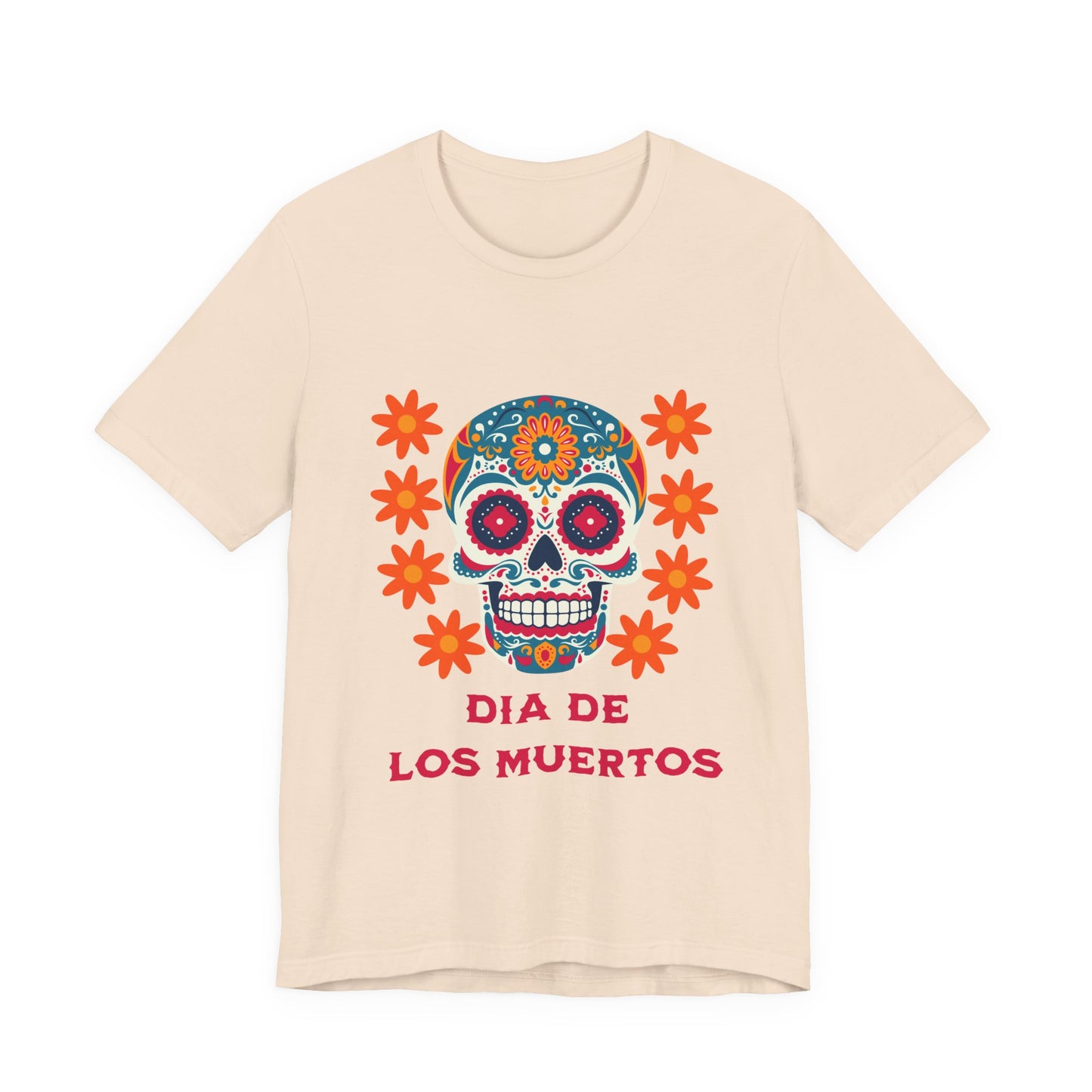 Colorful Día de los Muertos t-shirt, Unisex T-Shirt, Day of the Dead Gift, Festival Attire, Dia de Los Muertos Playera, Skull T-shirt