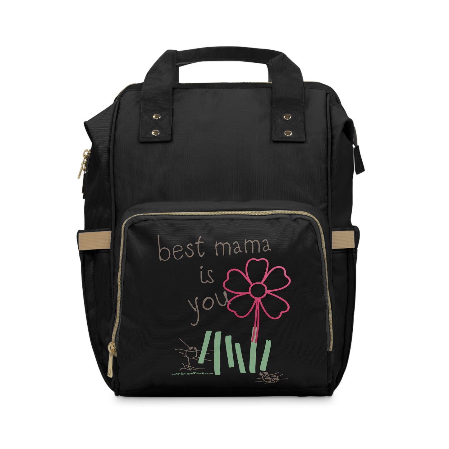 Multifunctional Diaper Backpack — "Best Mama Is You" Baby Changing Bag