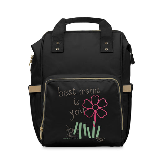 Multifunctional Diaper Backpack — "Best Mama Is You" Baby Changing Bag