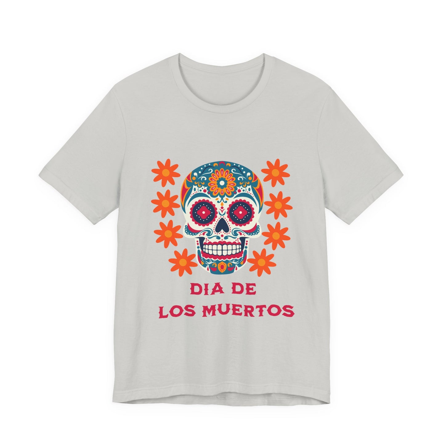 Colorful Día de los Muertos t-shirt, Unisex T-Shirt, Day of the Dead Gift, Festival Attire, Dia de Los Muertos Playera, Skull T-shirt