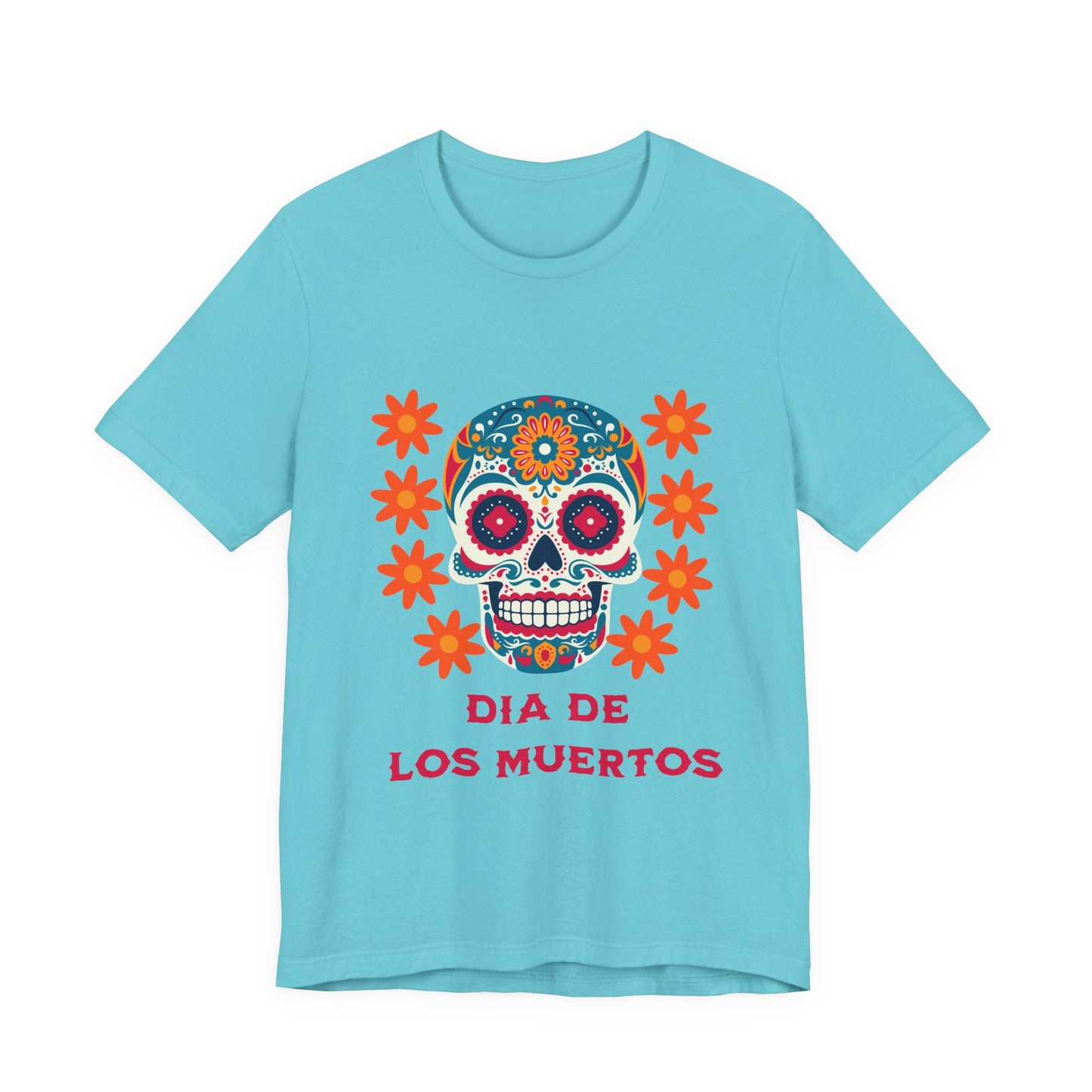 Colorful Día de los Muertos t-shirt, Unisex T-Shirt, Day of the Dead Gift, Festival Attire, Dia de Los Muertos Playera, Skull T-shirt