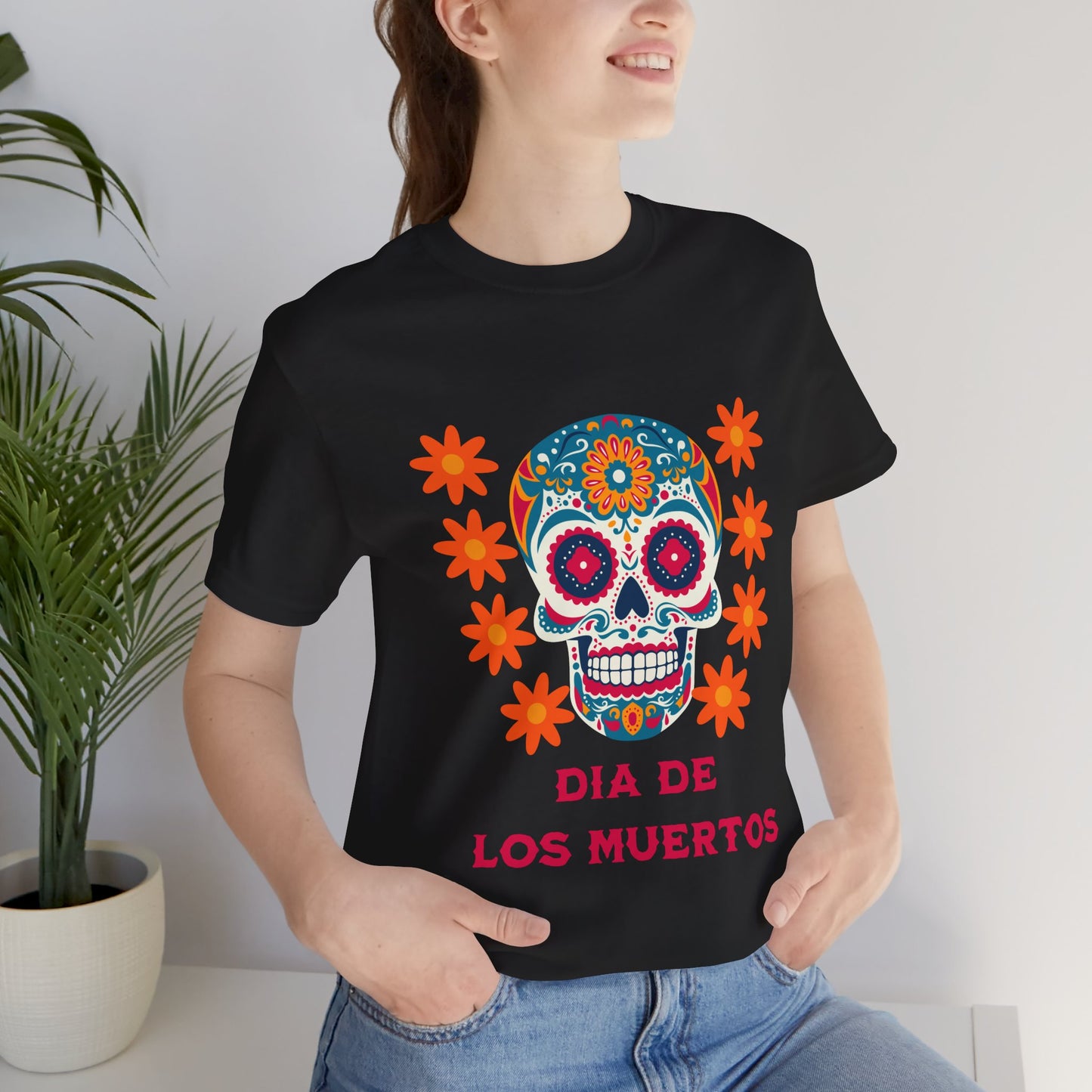 Colorful Día de los Muertos t-shirt, Unisex T-Shirt, Day of the Dead Gift, Festival Attire, Dia de Los Muertos Playera, Skull T-shirt