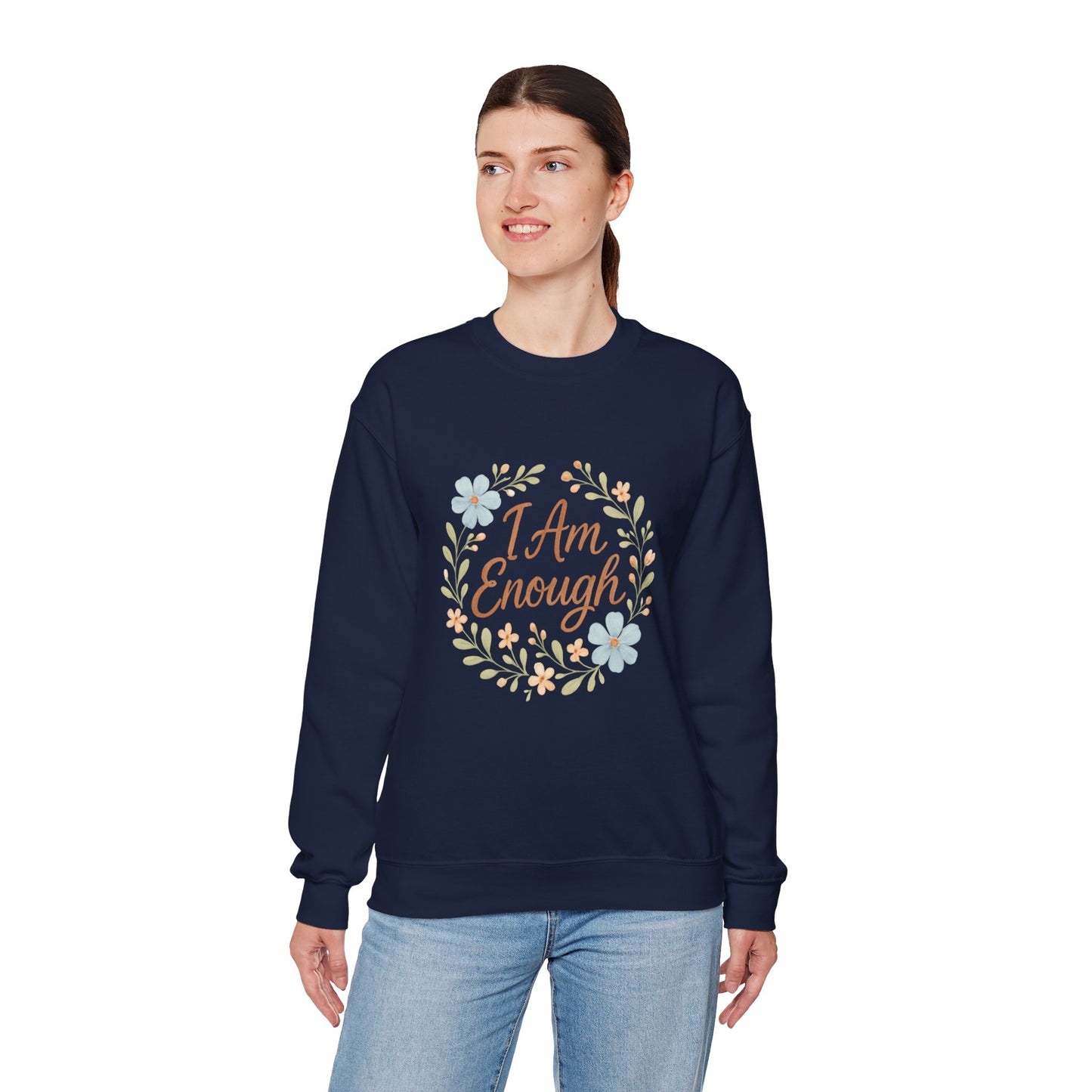Positive Affirmation sweater, believe in yourself, empowerment message, cozy sweatshirt. Unisex Heavy Blend™ Crewneck Sweatshirt