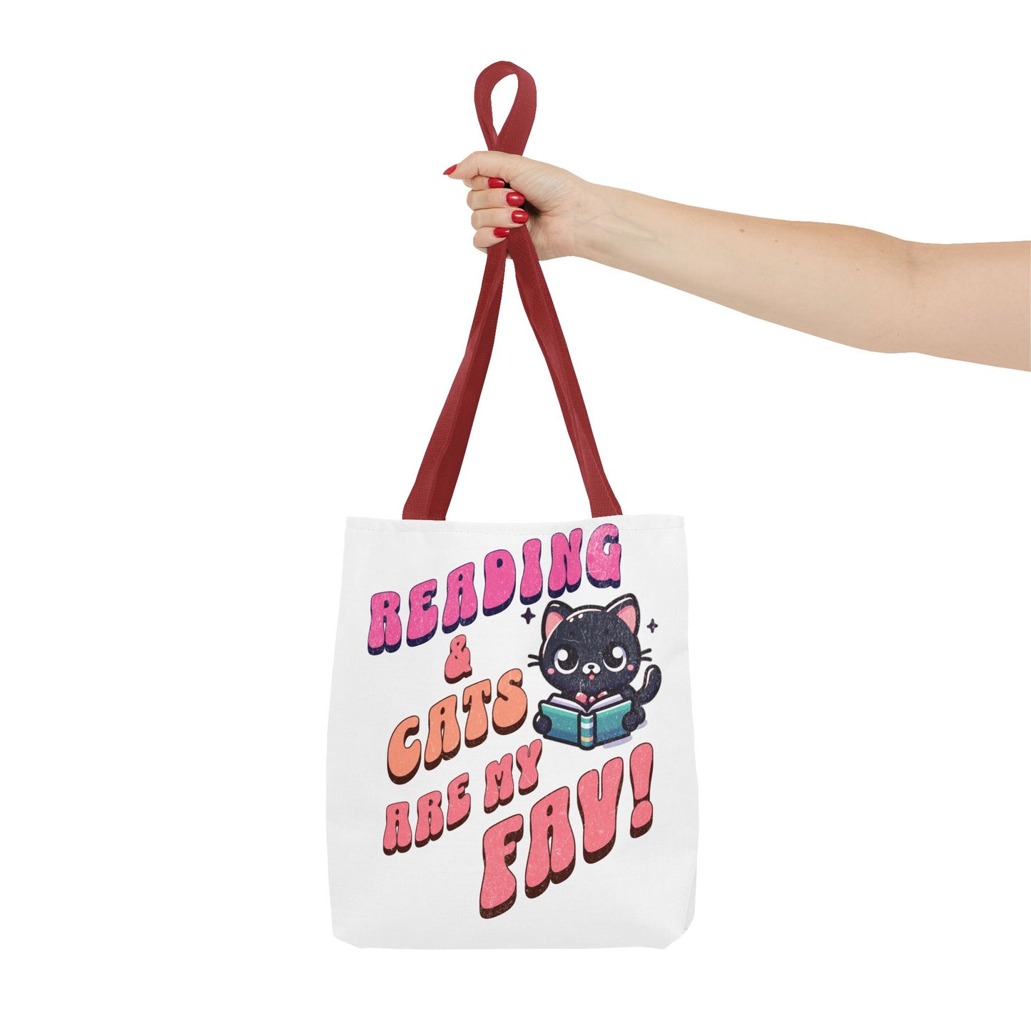 Book Lover Tote Bag,  Cute School Bag,  Black Cat tote, Library Tote, Bookish Tote Bag