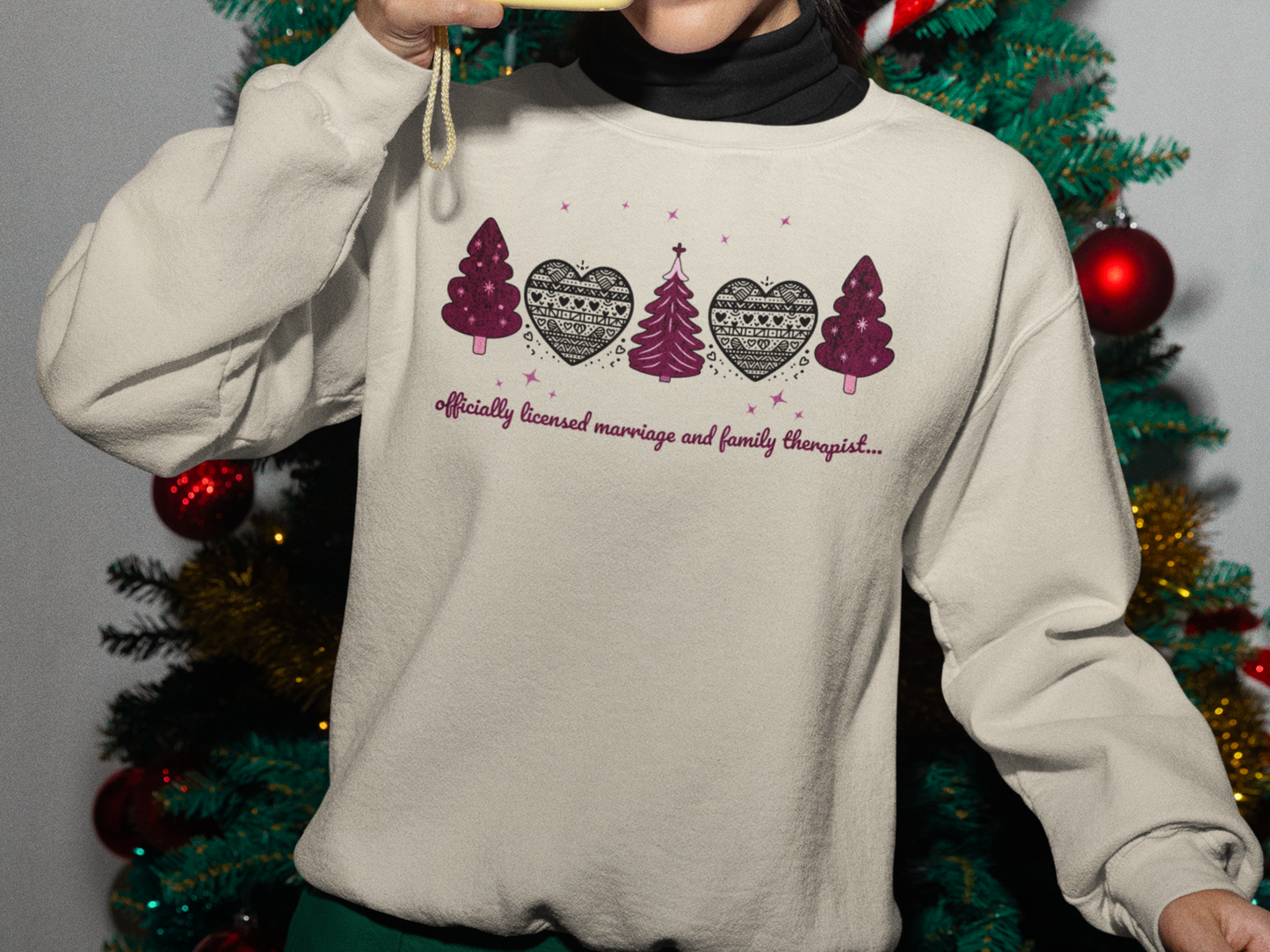 Therapist Sweatshirt - Cozy Unisex Pullover for Licensed Therapists, Christmas sweater gift for her. Christmas sweater gift for him.