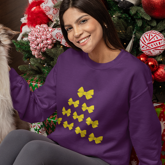 Christmas Tree Bow Sweatshirt — Festive Holiday Sweater Design