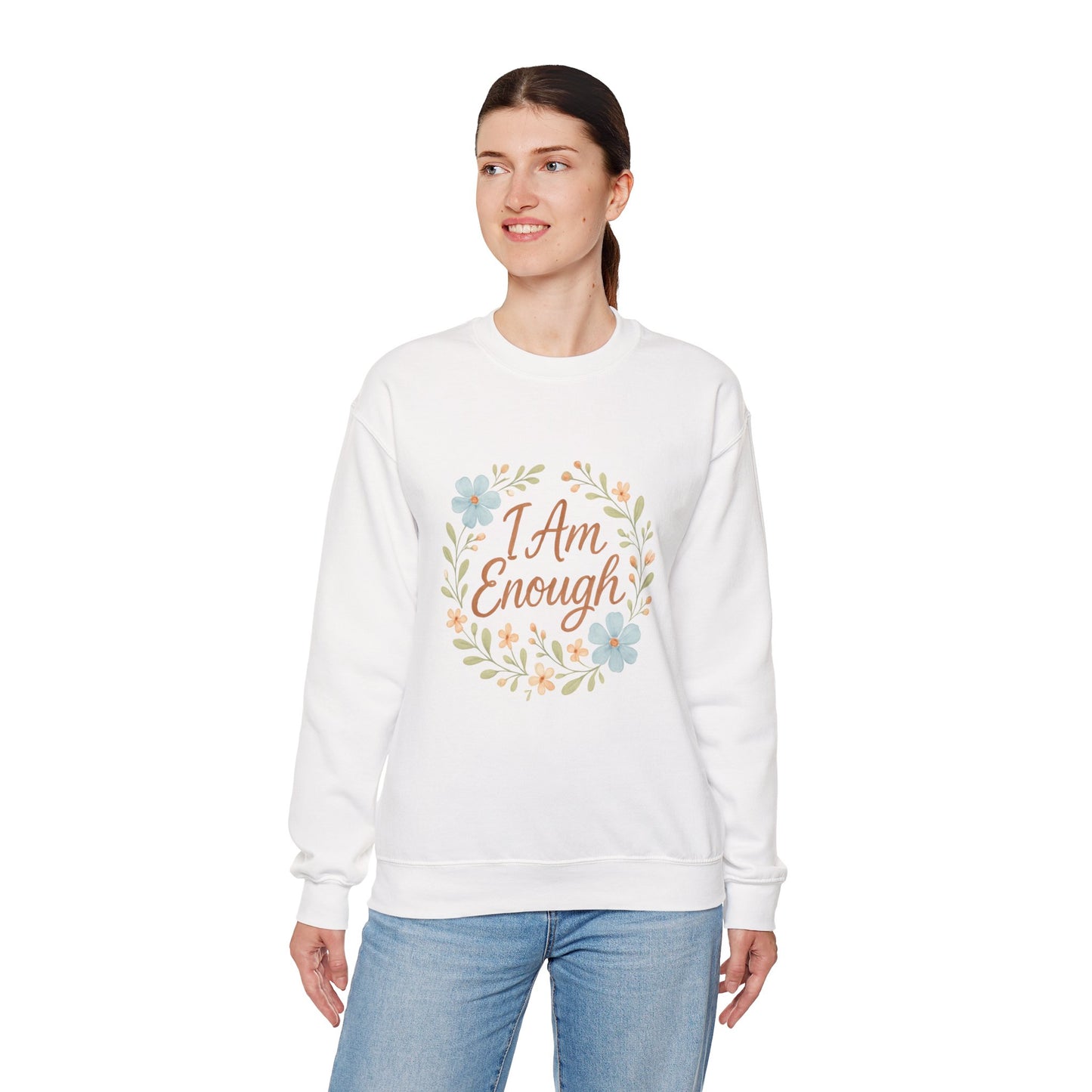 Positive Affirmation sweater, believe in yourself, empowerment message, cozy sweatshirt. Unisex Heavy Blend™ Crewneck Sweatshirt