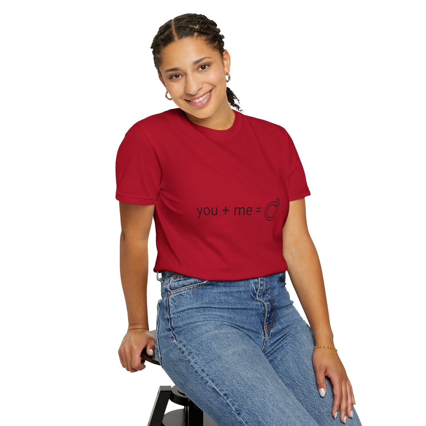 You + Me = Ring Couples T-Shirt — Proposal & Valentine's Day Tee