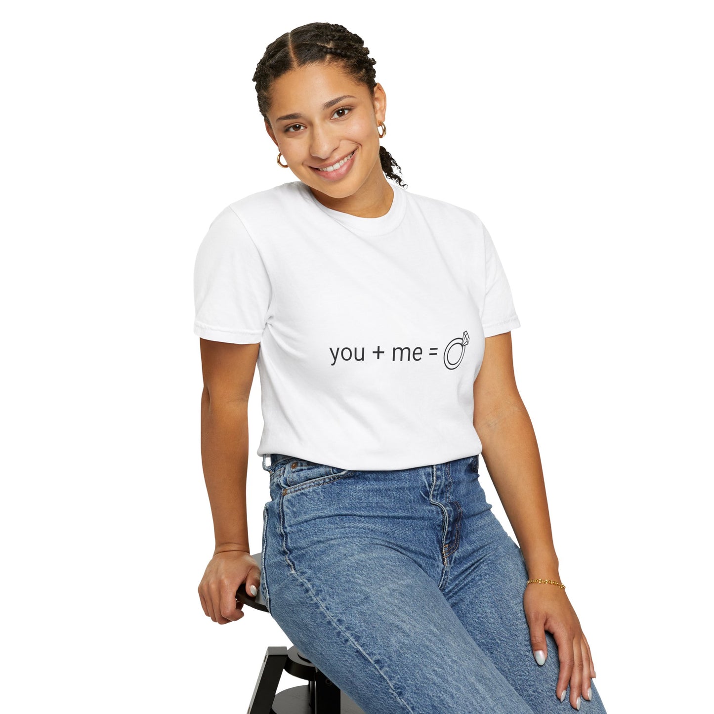 You + Me = Ring Couples T-Shirt — Proposal & Valentine's Day Tee