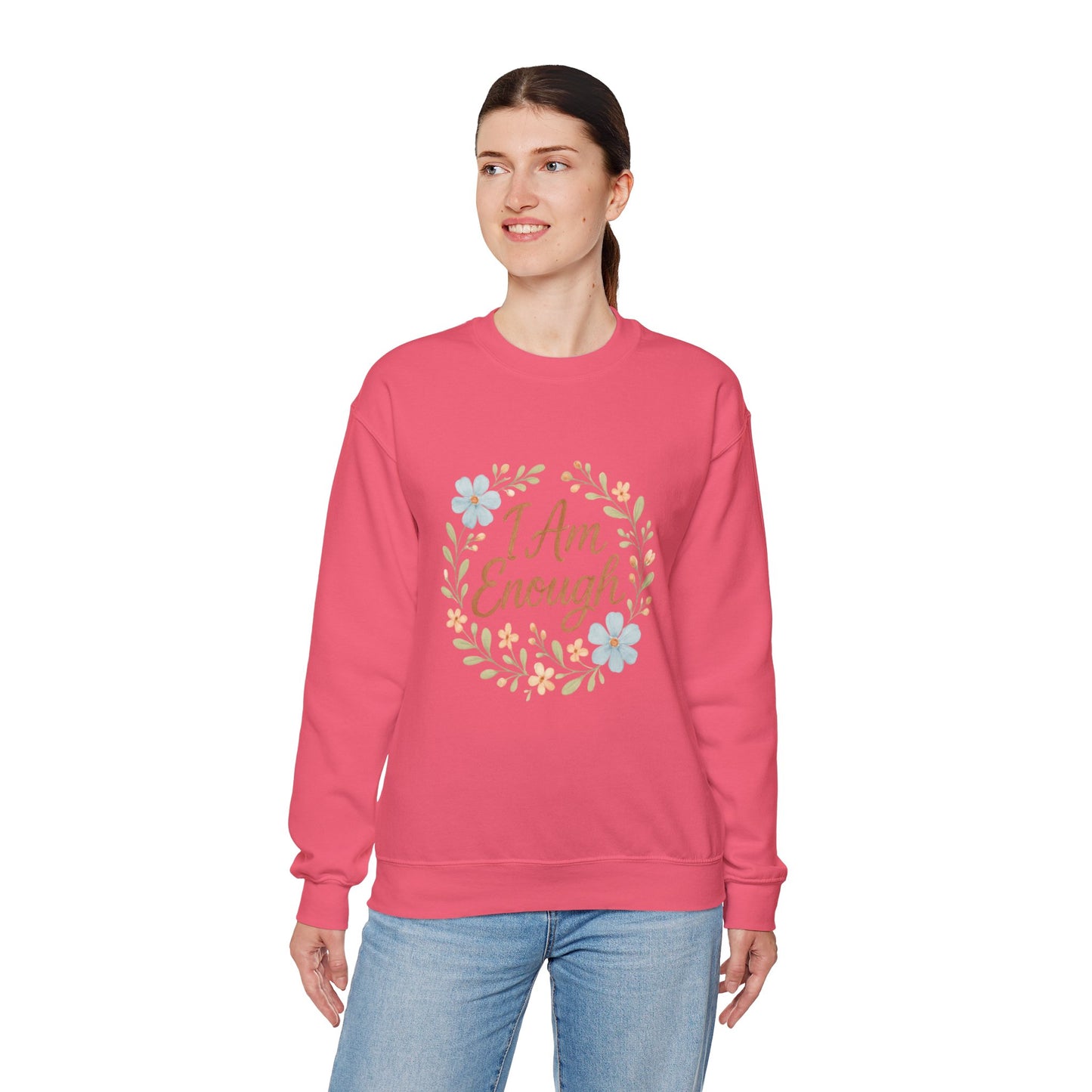 Positive Affirmation sweater, believe in yourself, empowerment message, cozy sweatshirt. Unisex Heavy Blend™ Crewneck Sweatshirt