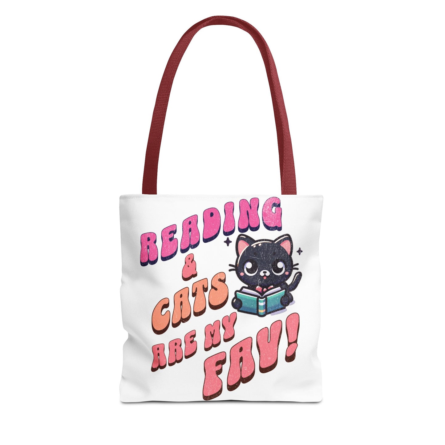 Book Lover Tote Bag,  Cute School Bag,  Black Cat tote, Library Tote, Bookish Tote Bag