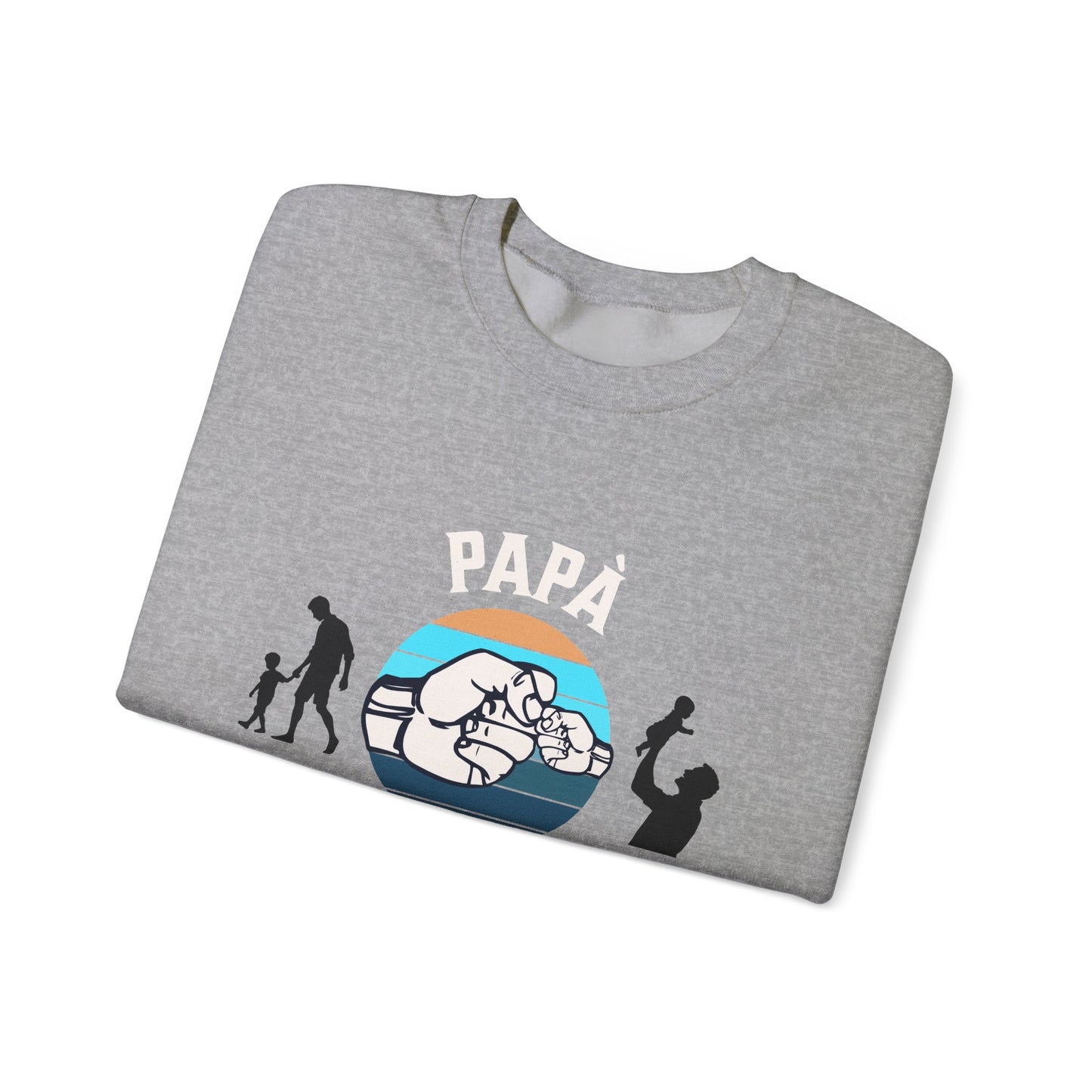 Retro 'Papa Mejor Amigo de Por Vida' Sweatshirt — Vintage Father & Son Fist Bump
