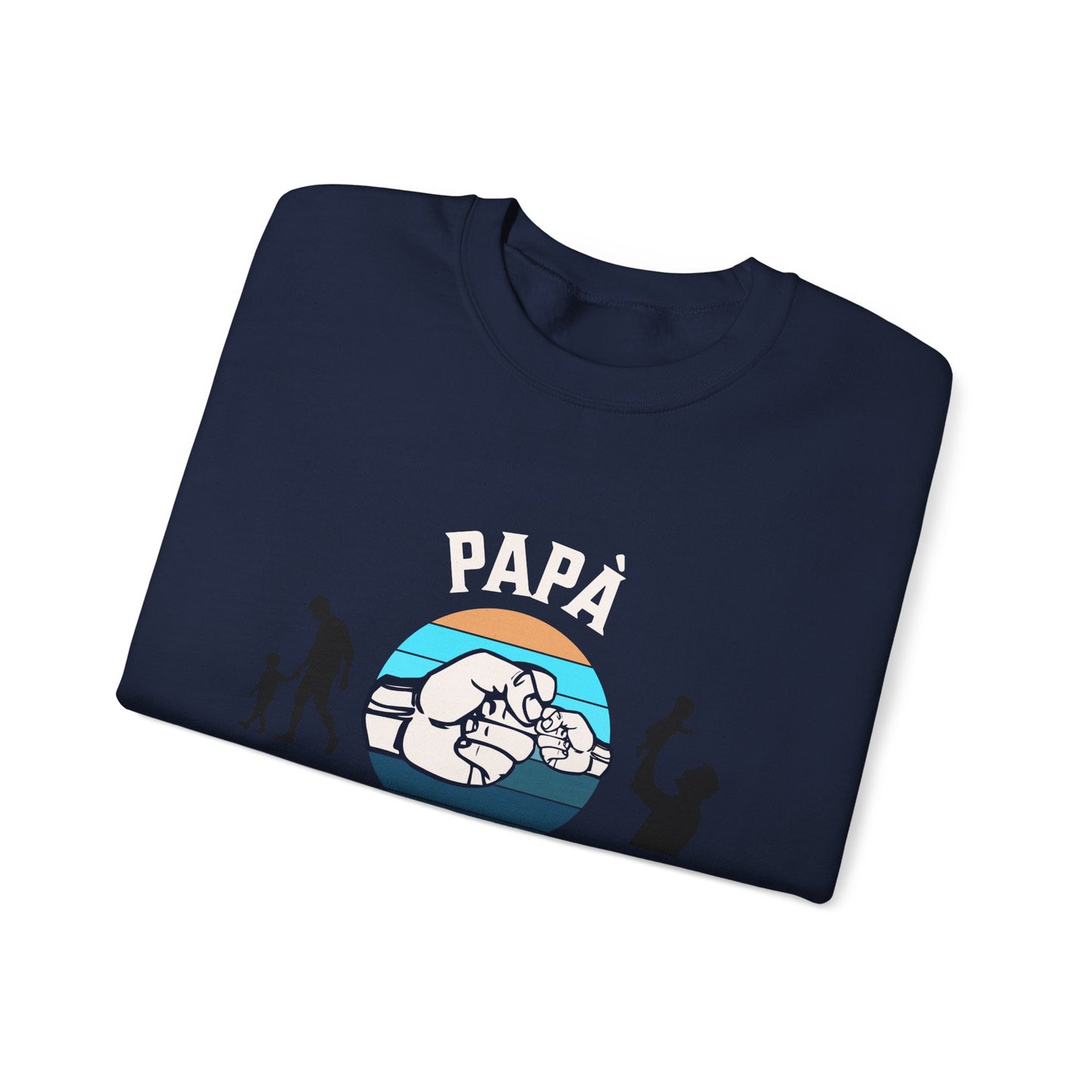 Retro 'Papa Mejor Amigo de Por Vida' Sweatshirt — Vintage Father & Son Fist Bump