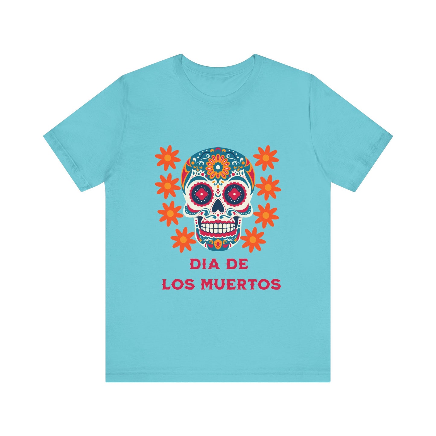 Colorful Día de los Muertos t-shirt, Unisex T-Shirt, Day of the Dead Gift, Festival Attire, Dia de Los Muertos Playera, Skull T-shirt