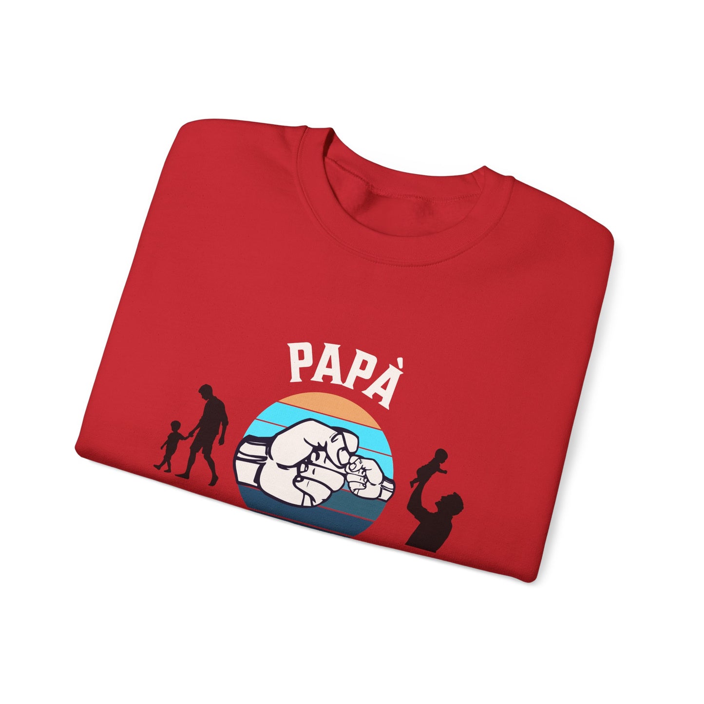 Retro 'Papa Mejor Amigo de Por Vida' Sweatshirt — Vintage Father & Son Fist Bump