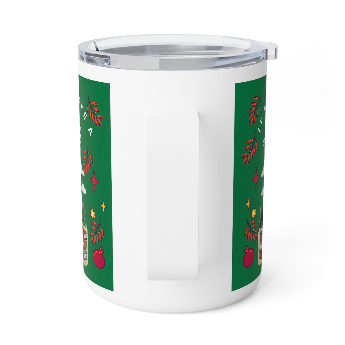 Book & Coffee Lover 10oz Insulated Mug — Literary Gift for Bookworms