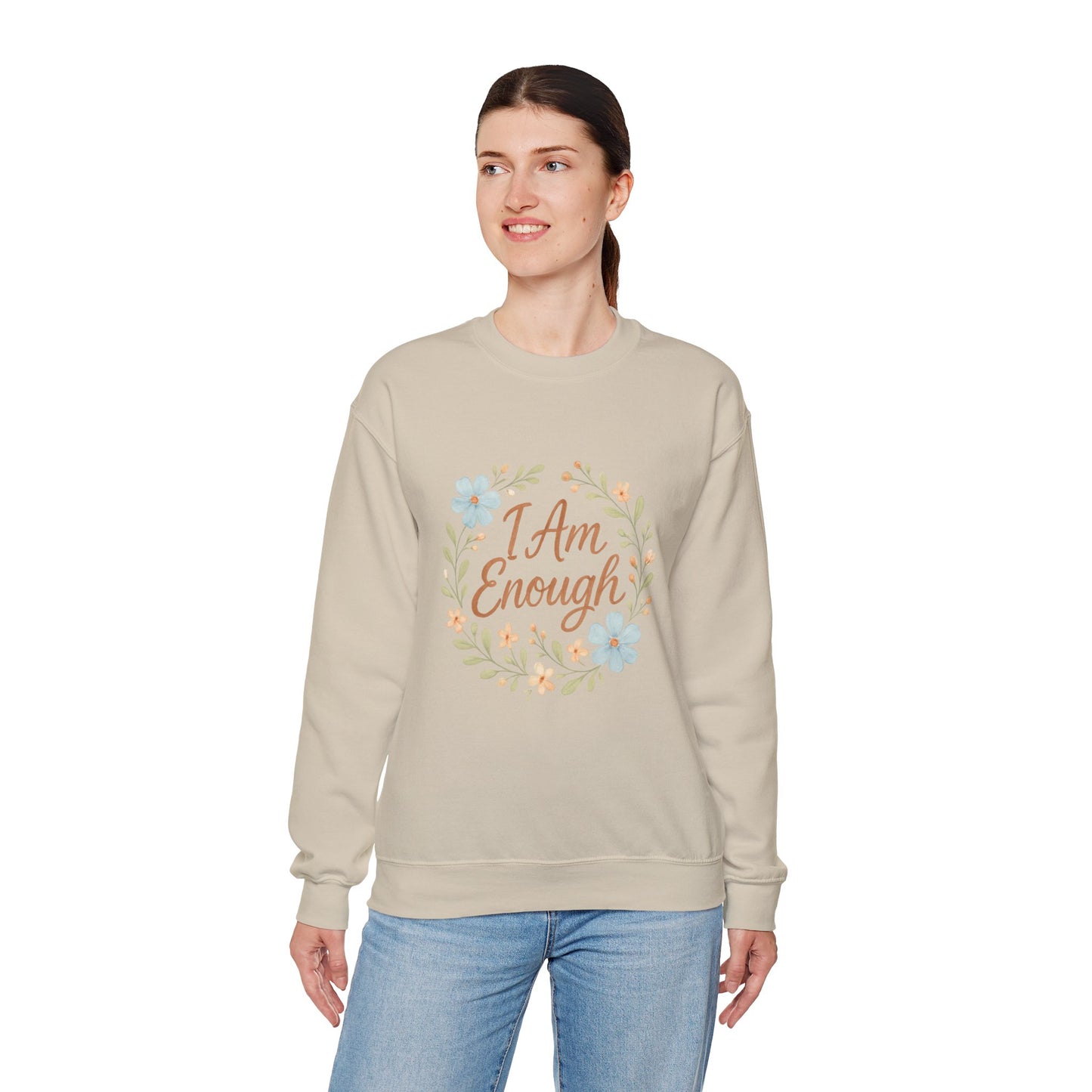 Positive Affirmation sweater, believe in yourself, empowerment message, cozy sweatshirt. Unisex Heavy Blend™ Crewneck Sweatshirt